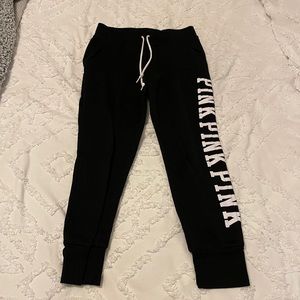 PINK Black Logo sweat pant